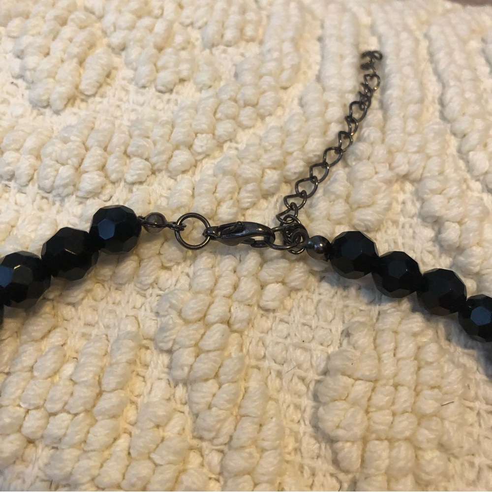 Black Beaded Necklace - Picture 3 of 3